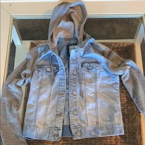 Denim and cloth jacket